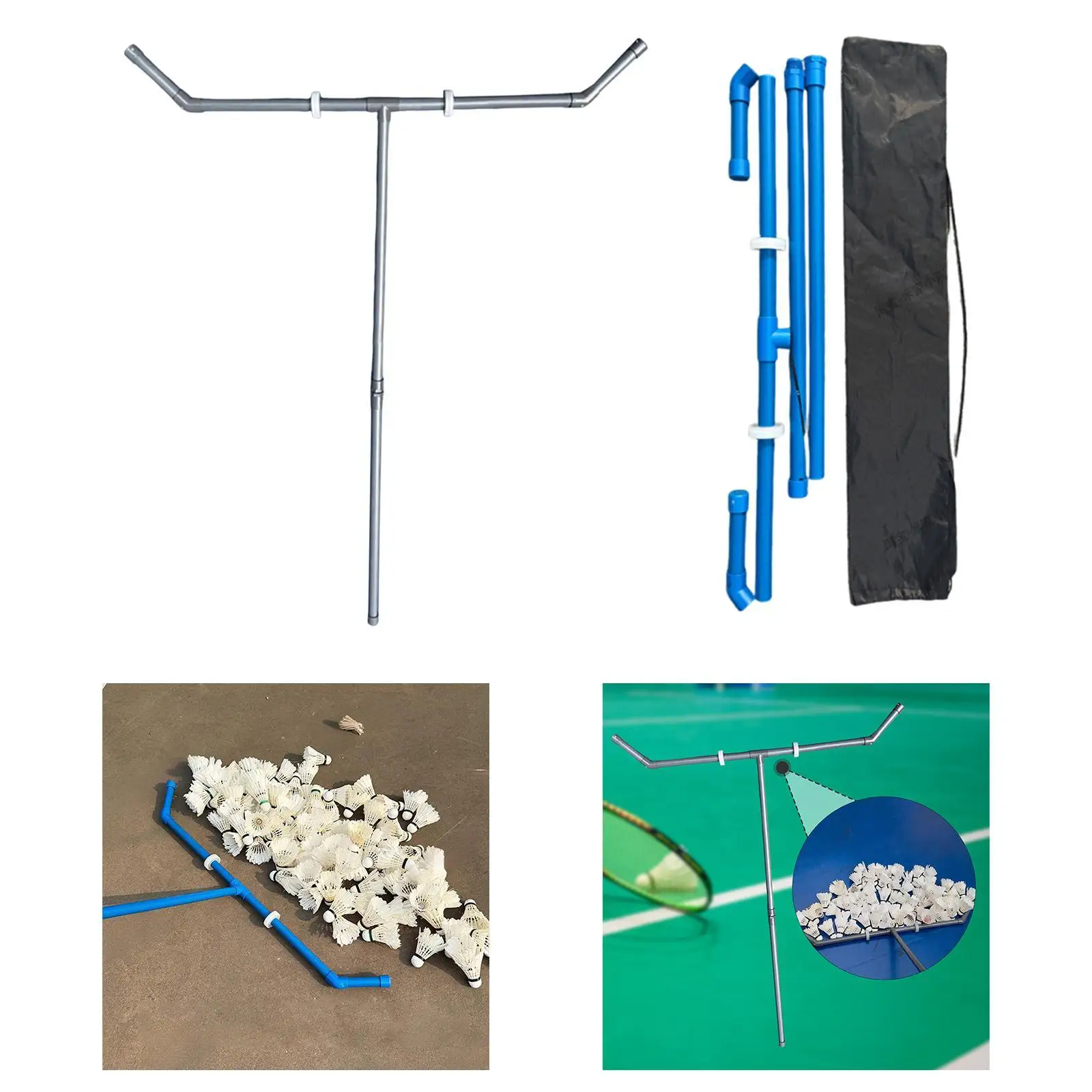 

Badminton Shuttlecock Collector with Wheels Badminton Shuttle Collector Ball Picker