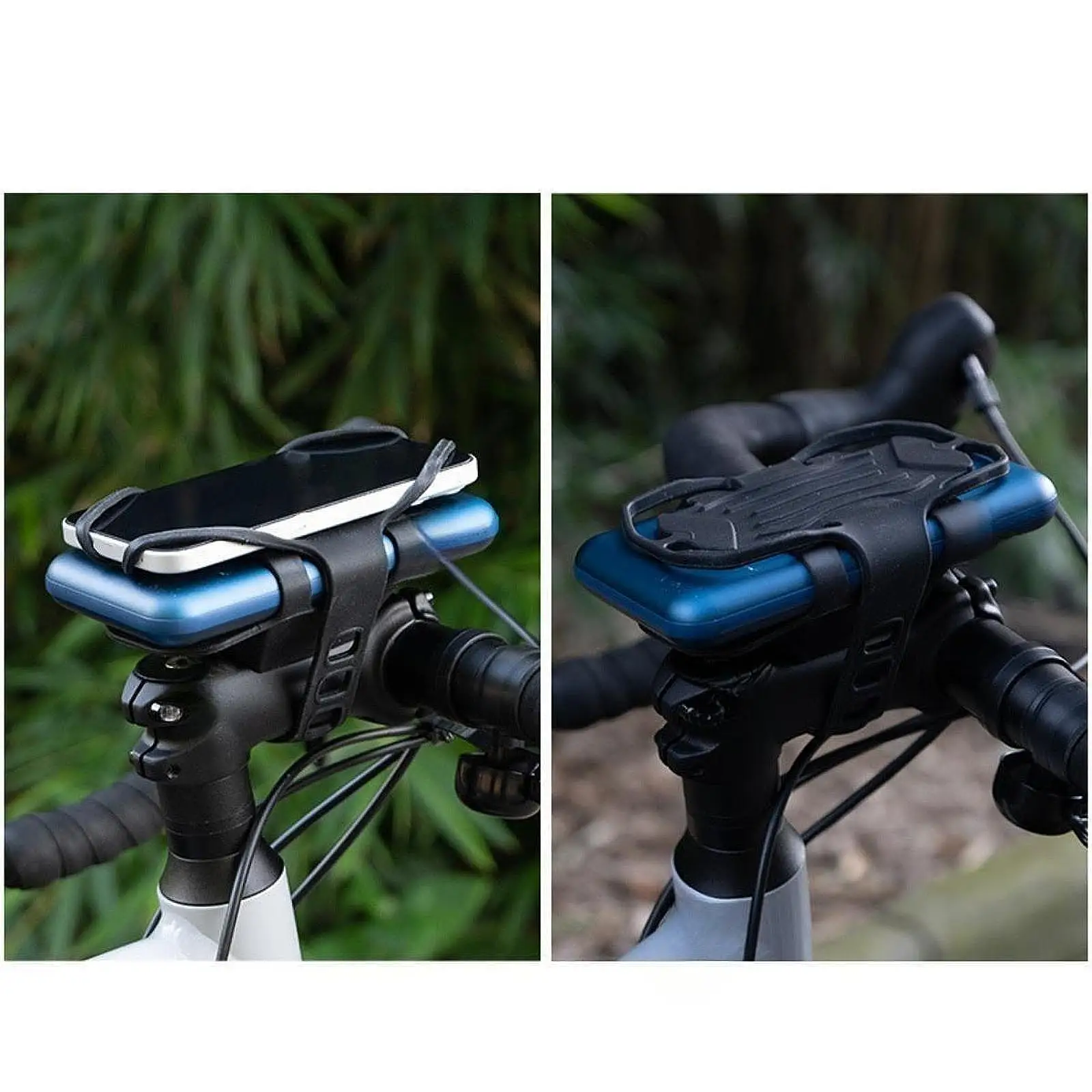 

Держатель для велосипедного телефона и Power Bank, двухслойный, двойного назначения, быстрая настройка, подходит для большинства смартфонов, универсальное крепление для мобильного телефона на выносе