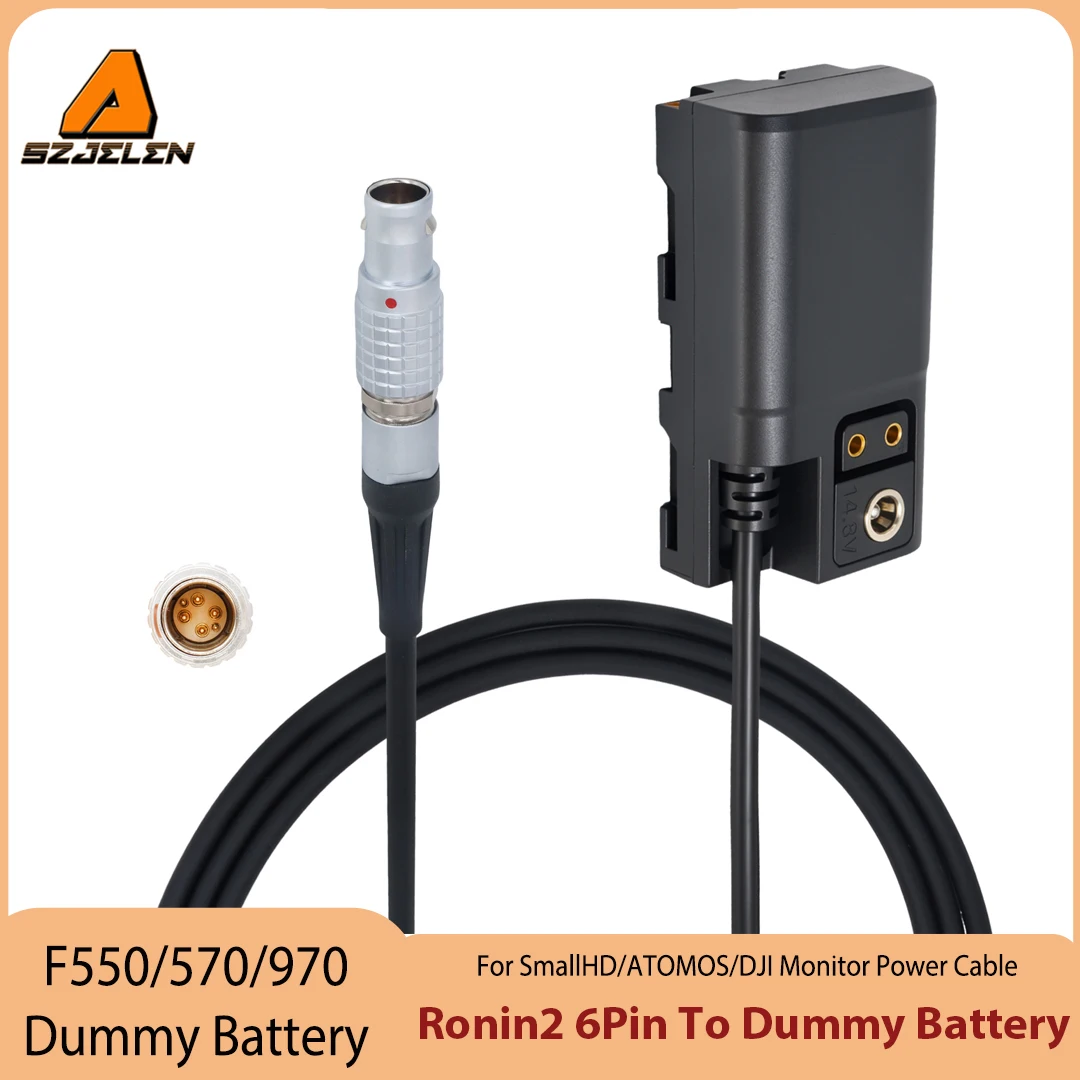D-tap/0B/RS/Ronin 2 6Pin to NP-F550/NP-F570/970 Power Coupler DC Dummy Battery For SONY SmallHD/Atomos/DJI Monitors Power Cable
