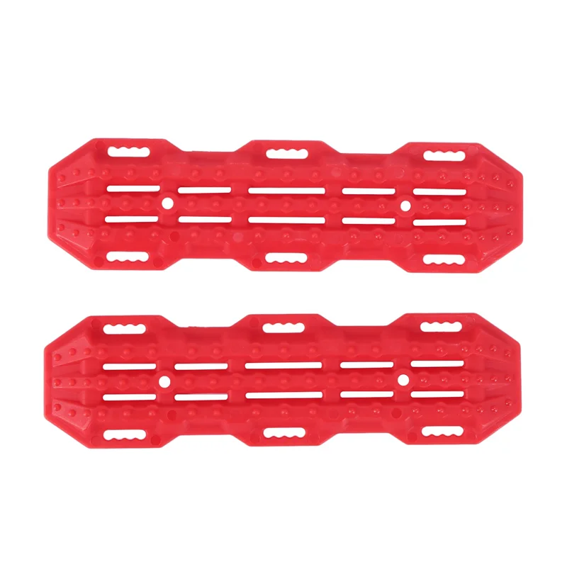 【Sleek Design】6Pcs Plastic Sand Ladder Recovery Ramps Board For 1:10 RC Crawler Axial SCX10 Tamiya CC01 TRX-4 D90 MST CFX,Red