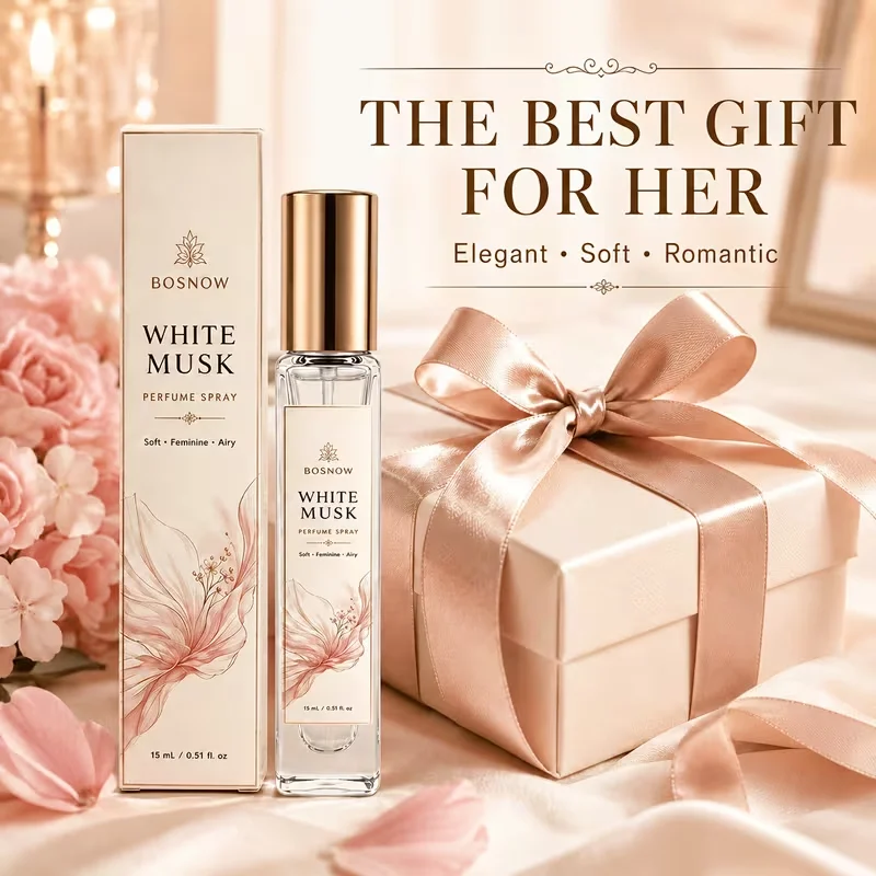 15ml Weißer Moschus Damen-Eau de Toilette, Kompakte Hochwertige Glas-Sprühflasche, Damenduft, Frisch und Rein, Nicht Süß, aber mit einem Leichten Duft, Geeignet für den täglichen Gebrauch, Arbeit, Fitness und Shopping, Auch Perfekt als Geschenk für einen besonderen Menschen im Urlaub. – Detail 5