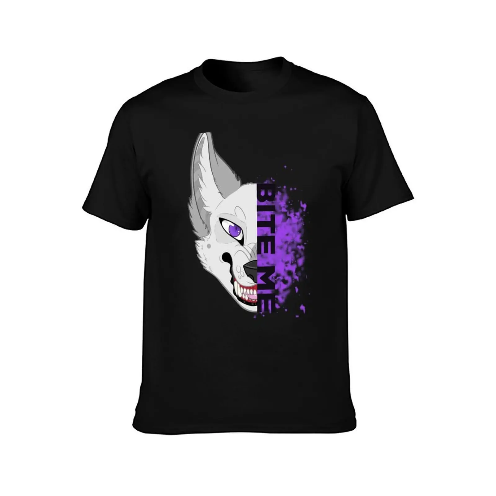 BITE ME - Scylla Purple T-Shirt, Summer Casual Cotton Tee, Oversized Streetwear Tops, Vintage Graphic Print, Unisex Men Women