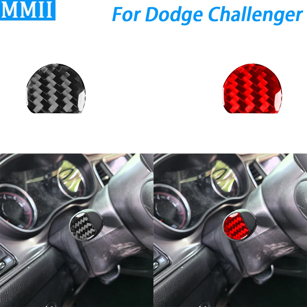 

For Dodge Challenger 2015-2022 Carbon Fiber Wiper Switch Button Panel Trim Cover Car Interior Decoration Accessories Sticker