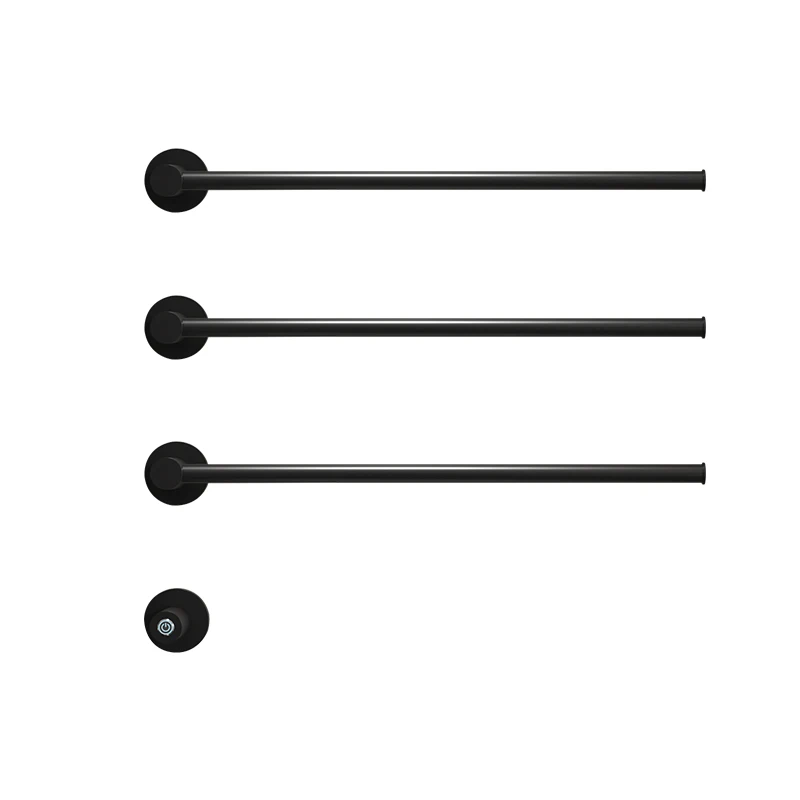 

Матовая черная вешалка для полотенец с электрическим подогревом для ванной комнаты, электрические полотенцесушители