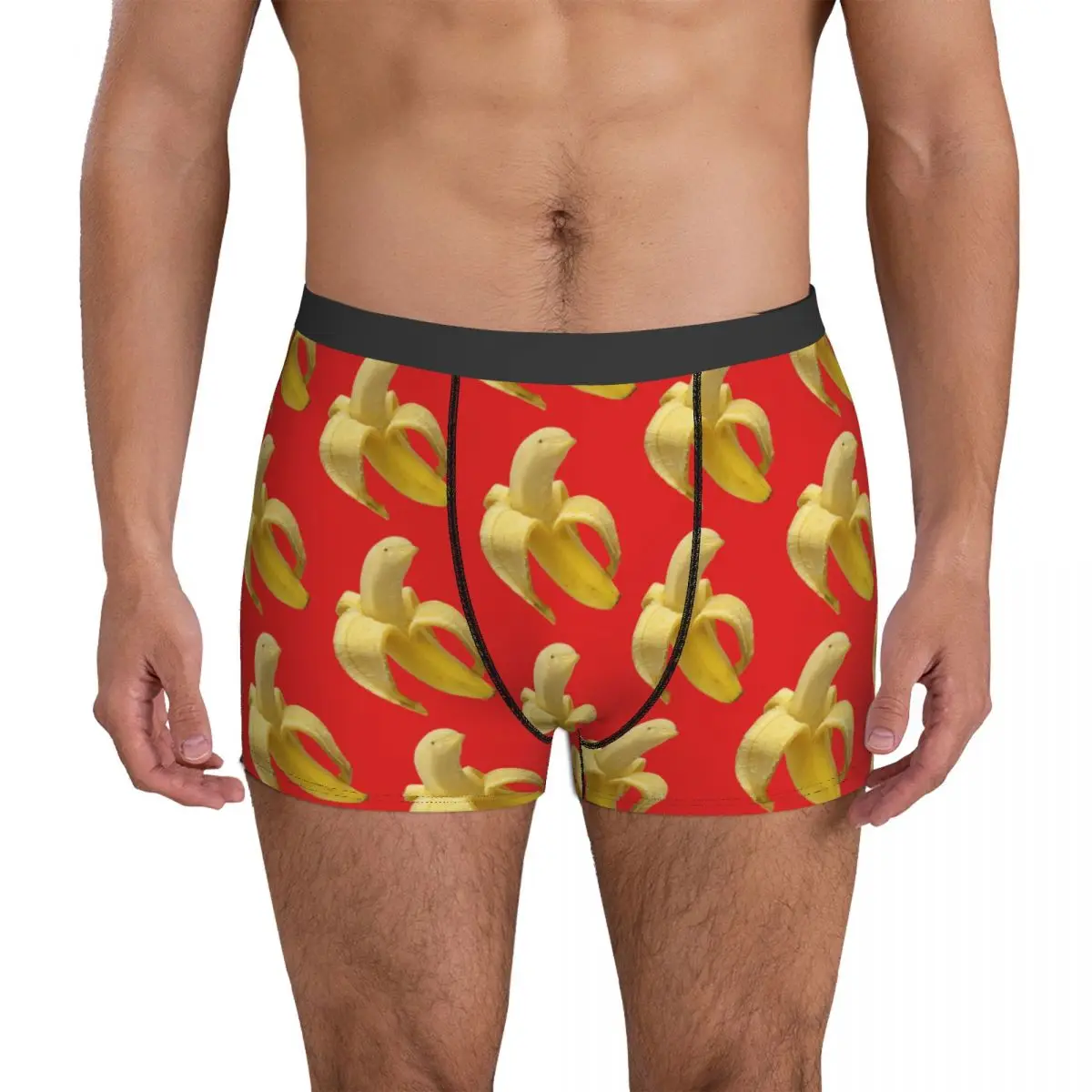 Banana Underpants Breathbale Panties Male Underwear Print Shorts Boxer Briefs