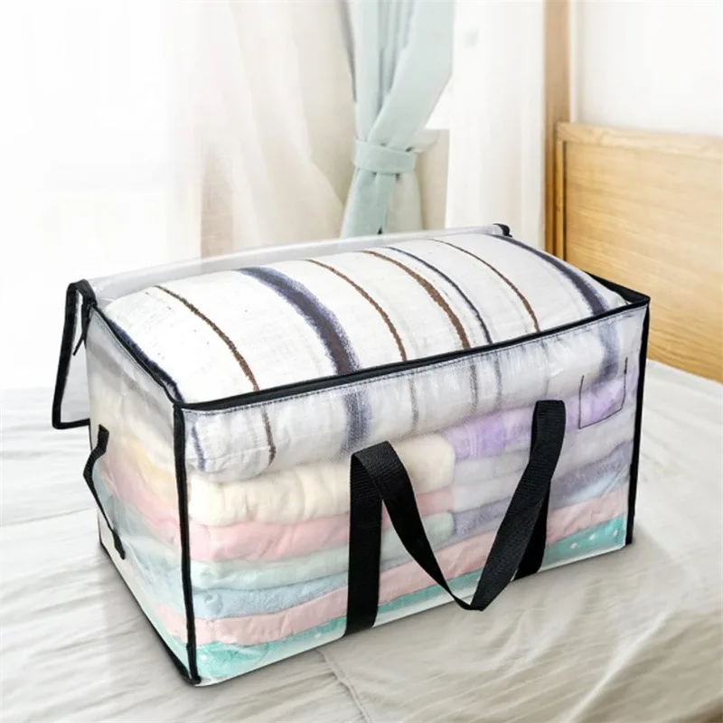 1PC Large Capacity Storage Bags Clothes Blankets Closet Organizer Moving Tote Bag Zipper Sac Durable Handbag Luggage Pack