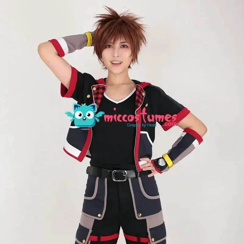 أزياء Miccostumes الرجالية Sora التأثيرية أزياء الهالوين وحزام السراويل
