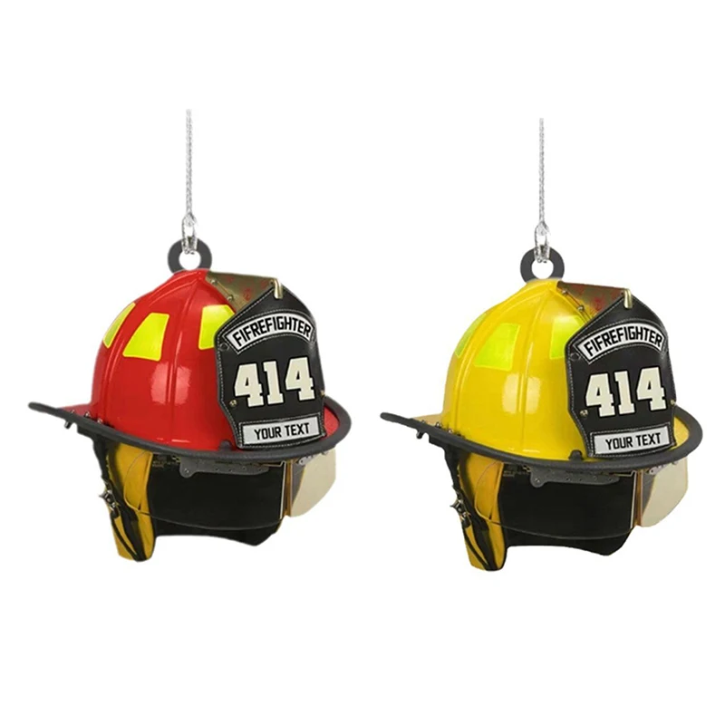 1PCS Car Hanging Decor Firefighter Coat And Hat Simulation Model Fire Fighting Truck Car Interior Decor Pendant Gift