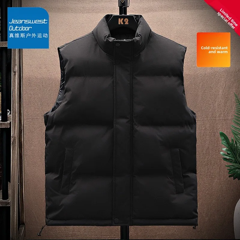 

Jeanswest Outdoor Thened Down Cotton Jaet Зимнее теплое спортивное пальто с воротником-стойкой Bread Sle Vest Youth Faion Polyeste...