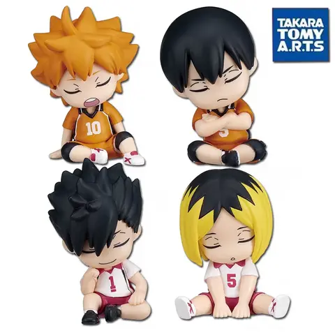 4pcs Anime Haikyuu Figures Bokuto Kotaro Akaashi Keiji Oikawa Tooru Iwaizumi Hajime Action Figures Q Version PVC Model Toys 5cm