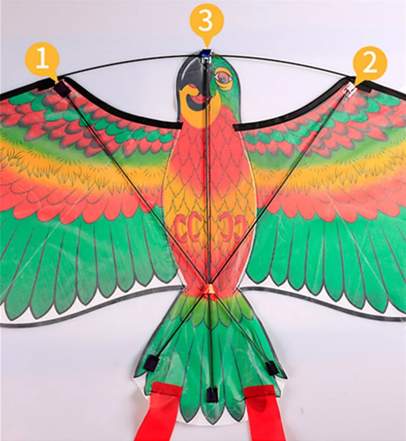 free shipping parrot kites flying toys for children kites reel weifang kites factory volantines rainbow high paraglider fishing