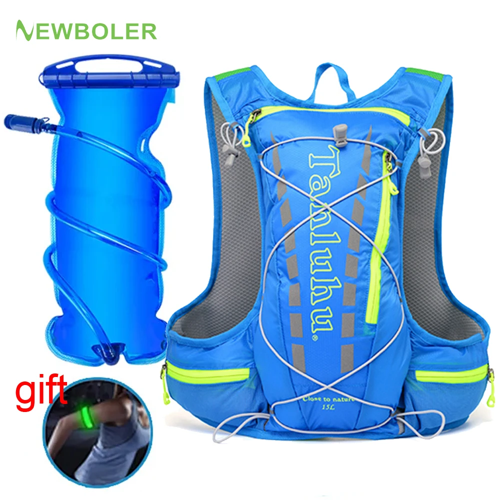 8L Running Hydration Vest Backpack Men Women Outdoor Sport Bags Trail Marathon Jogging Hiking Backpack option Water Bag Flask