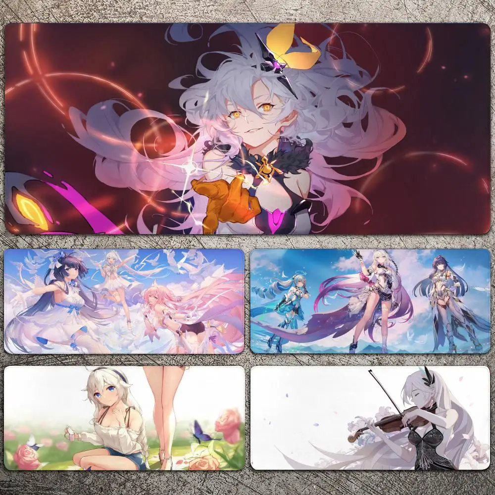 

Kiana Kaslana Honkai Series Girls Mousepad Large Gaming Mouse Pad LockEdge Thickened Computer Keyboard Table Desk Mat