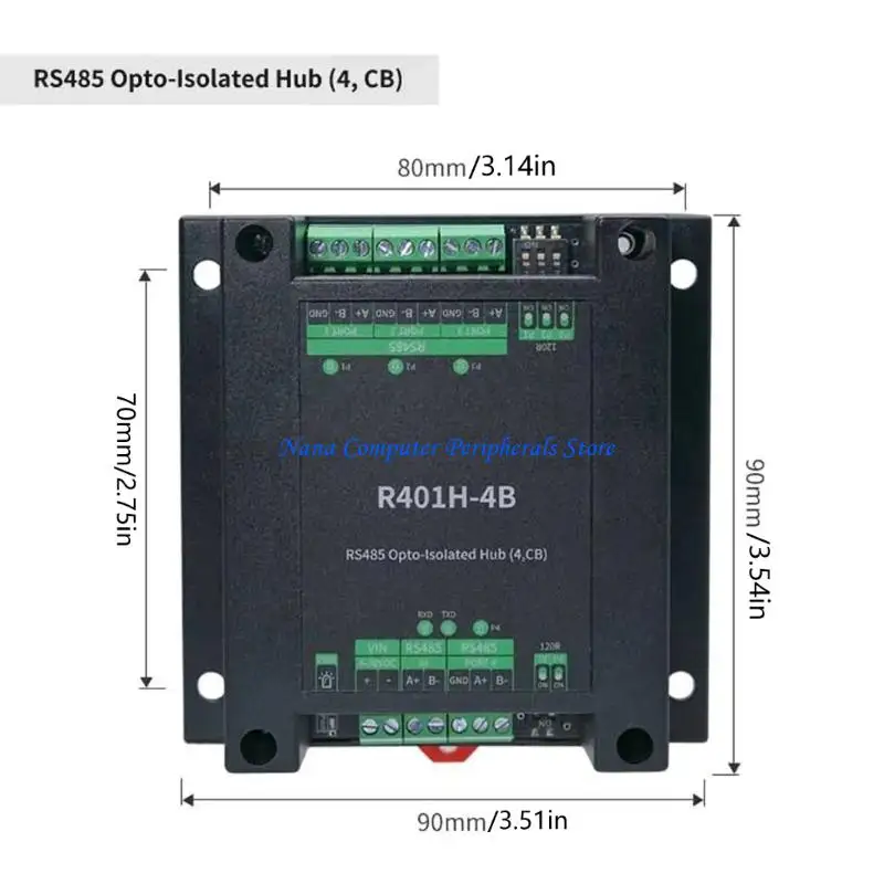 F68C Fast Data Transfer RS485 Hub Including Opt Coupler Isolation Half Duplex