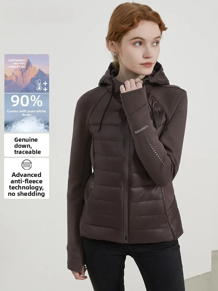 

Women's Slim Fit Goose down Jacket Hooded Short Style Autumn Winter New Arrival Lightweight Warm Inner Coat
