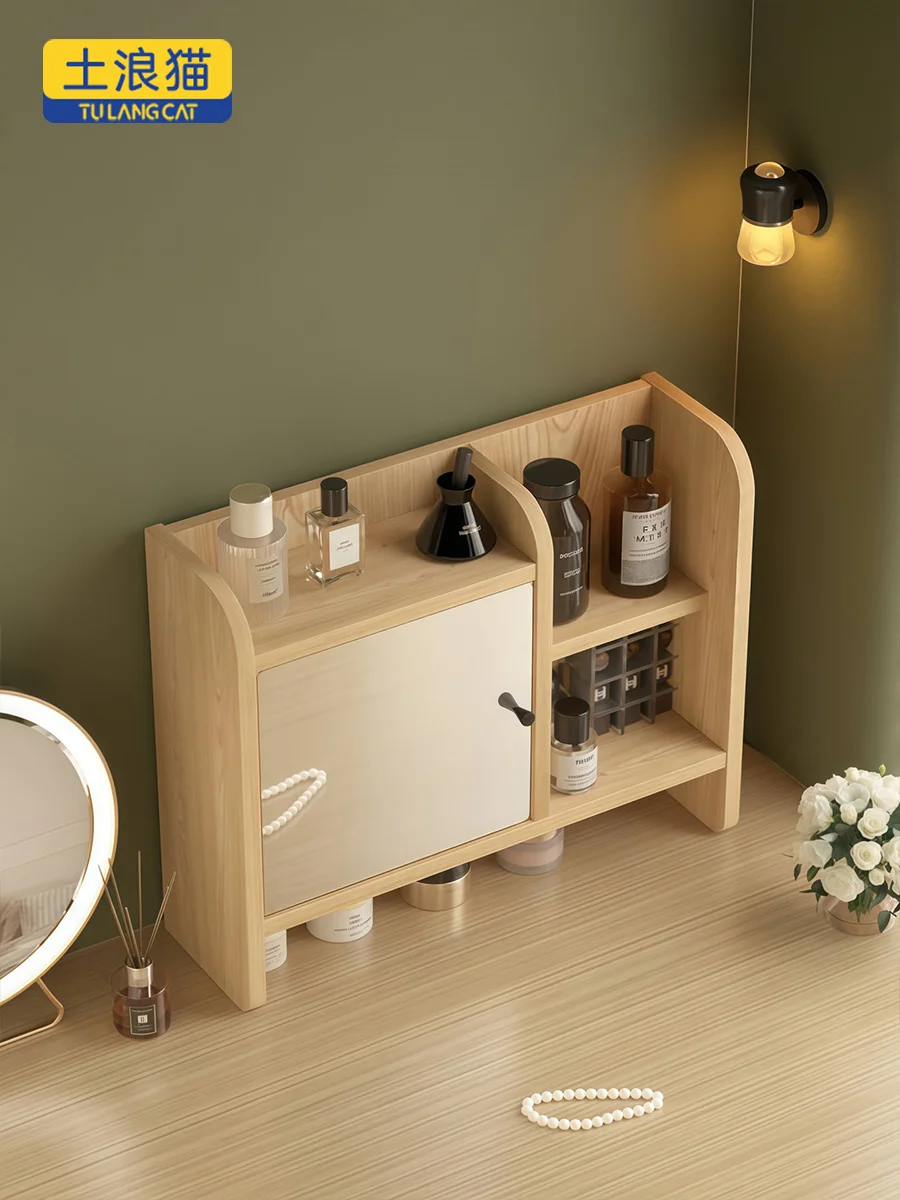 

Косметический органайзер Ele с зеркалом, подставка для парфюмерии, многоуровневый органайзер для помад, для домашней организации, elf