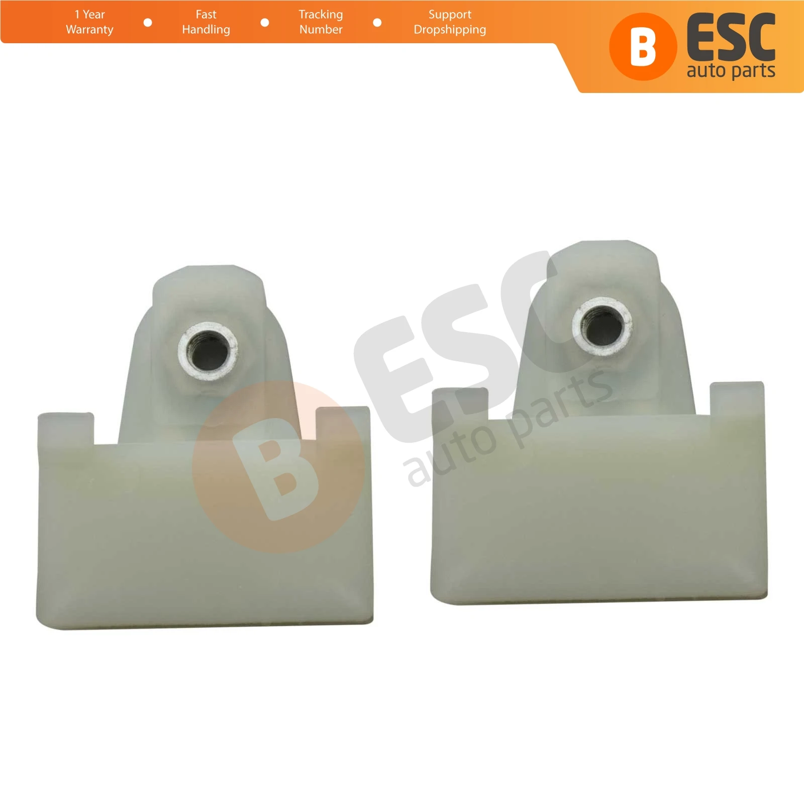 ESC Auto Parts EWR5022 2 Pieces Window Regulator Glass Channel Slider Sash Connector Clips for Pontiac Oldsmobile Fast Shipment