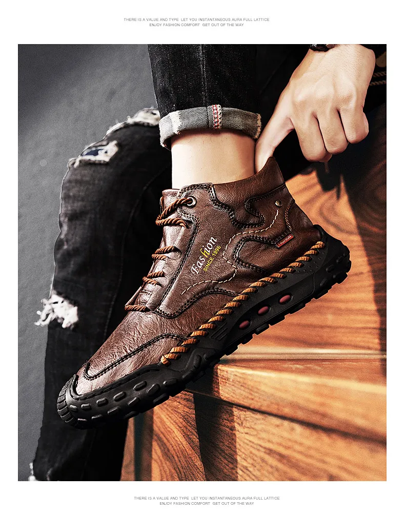 2026 New Genuine Leather Shoes Men Plus Size Luxury Brand Mens Loafers Moccasins Breathable Slip Driving Shoes Schoenen Mannen