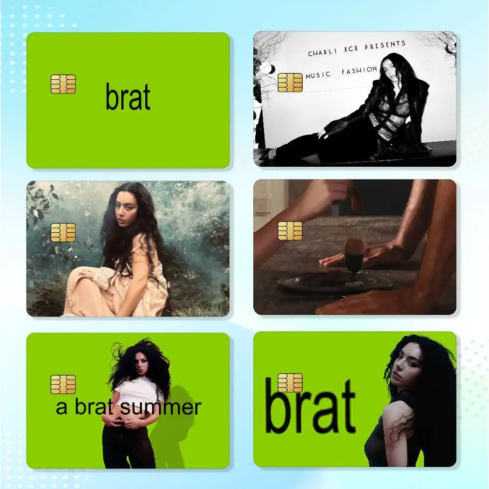 C-Charli XCX Wuthering Heights Waterproof Card Stickers For Credit Cards Debit Cards And Transit Cards 4pcs