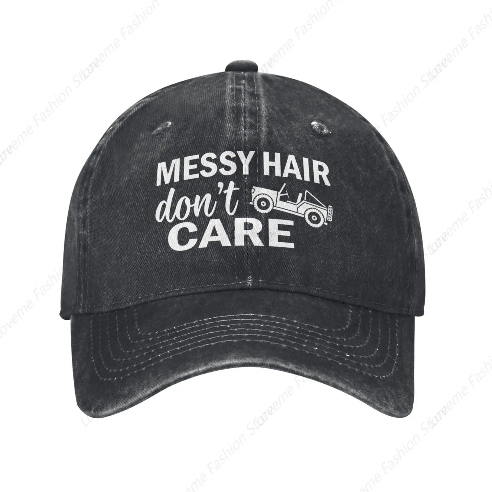 Messy Hair Dont Care Hat Funny Pure Cotton Cap Men Women Baseball Cap Breathable Hat Outdoor Sports Cap Fishing Sunshade Hat