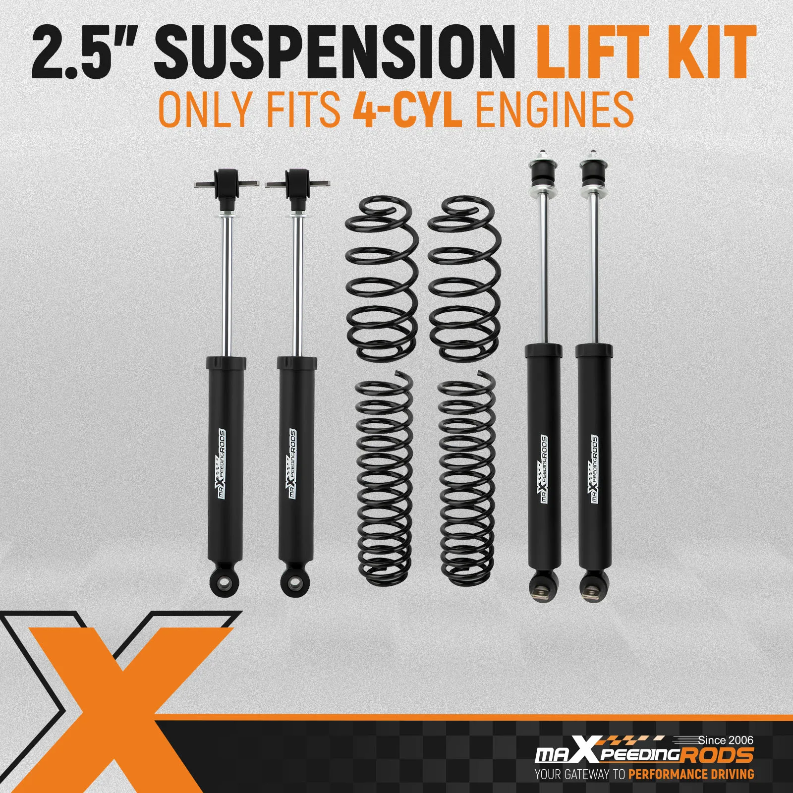 2.5 inch Lift Kit & Coil Springs For Jeep Wrangler TJ 4WD 1997-2006 4Cyl