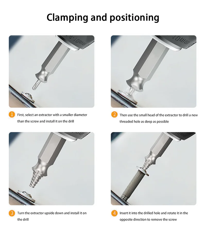 Damaged Screw Extractor Set HSS Drill Bit Stripped Broken Remover Small Easily Quickly Take Out Kit Demolition Power Tools 2026