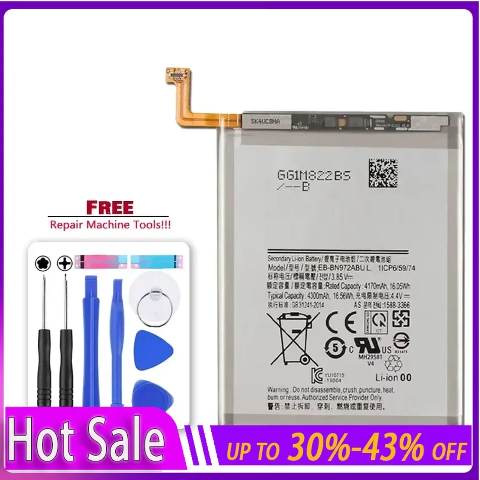 Mobile phone Battery EB-BN972ABU 4300mAh For Samsung Galaxy Note 10+ Note10+/Note 10 Plus/Note10 Plus 10Plus + Free Tools