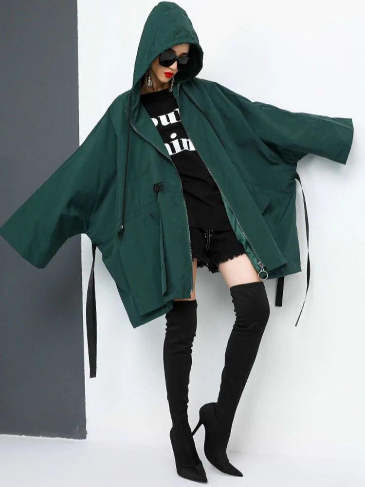 Max LuLu 2022 Fashion Korean Autumn Ladies Loose Streetwear Womens Long Hooded Trench Coat Oversized Windbreaker Casual Clothes