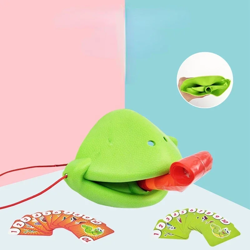 Wagging Tongue Frog Chameleon Lizard Mask Lick Cards Board Games Kids Novelty Toys Family Party Funny Game Toy for Children Boys