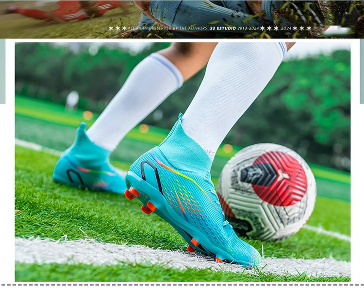 Fußballschuhe Herren X2308 Weiß TF/FG Original Professionelle Jugend Anti-Rutsch Indoor Fast Soccer Outdoor Training Fußball Sneaker – Detail 2