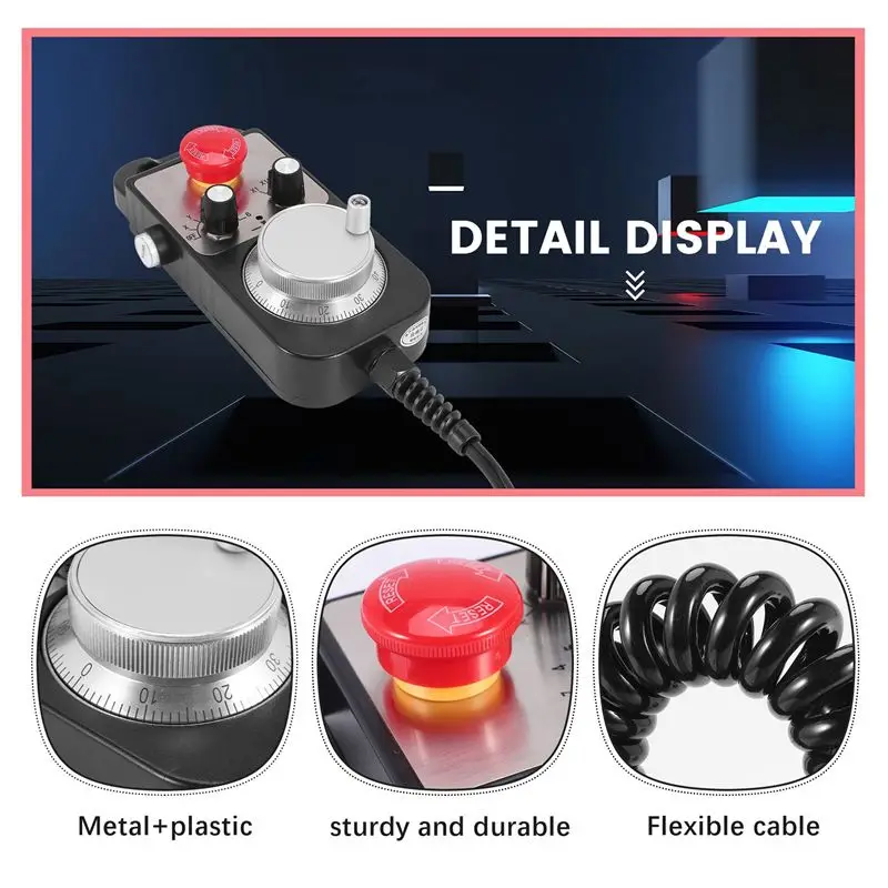 CNC Pulse Generator 6 Axis MPG Pendant Handwheel For FAGOR GSK Siemens MITSUBISHI FANUC System 5V Manual Pulse Generator-[A04I T