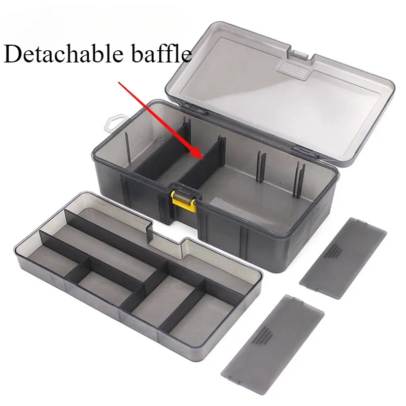 Double Layer Lure Tackle Box Removable Plastic Fishing Tackle Box Fake Bait Hook Fishings Gear Tool Multifunctional Storage Box