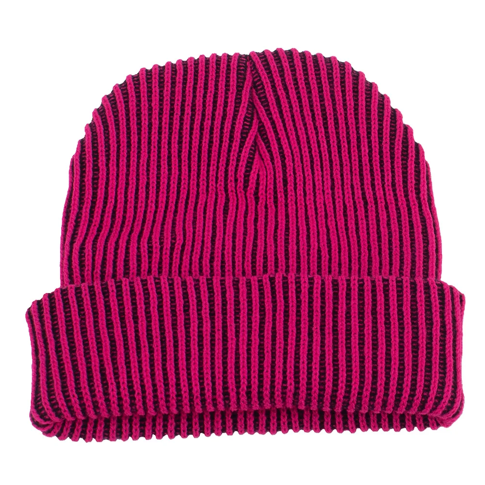 Bright Color Thickened Beanie Men\'s Women\'s Hat Outdoor Warm Accessories Neon Yellow Knit Winter Cap 2023