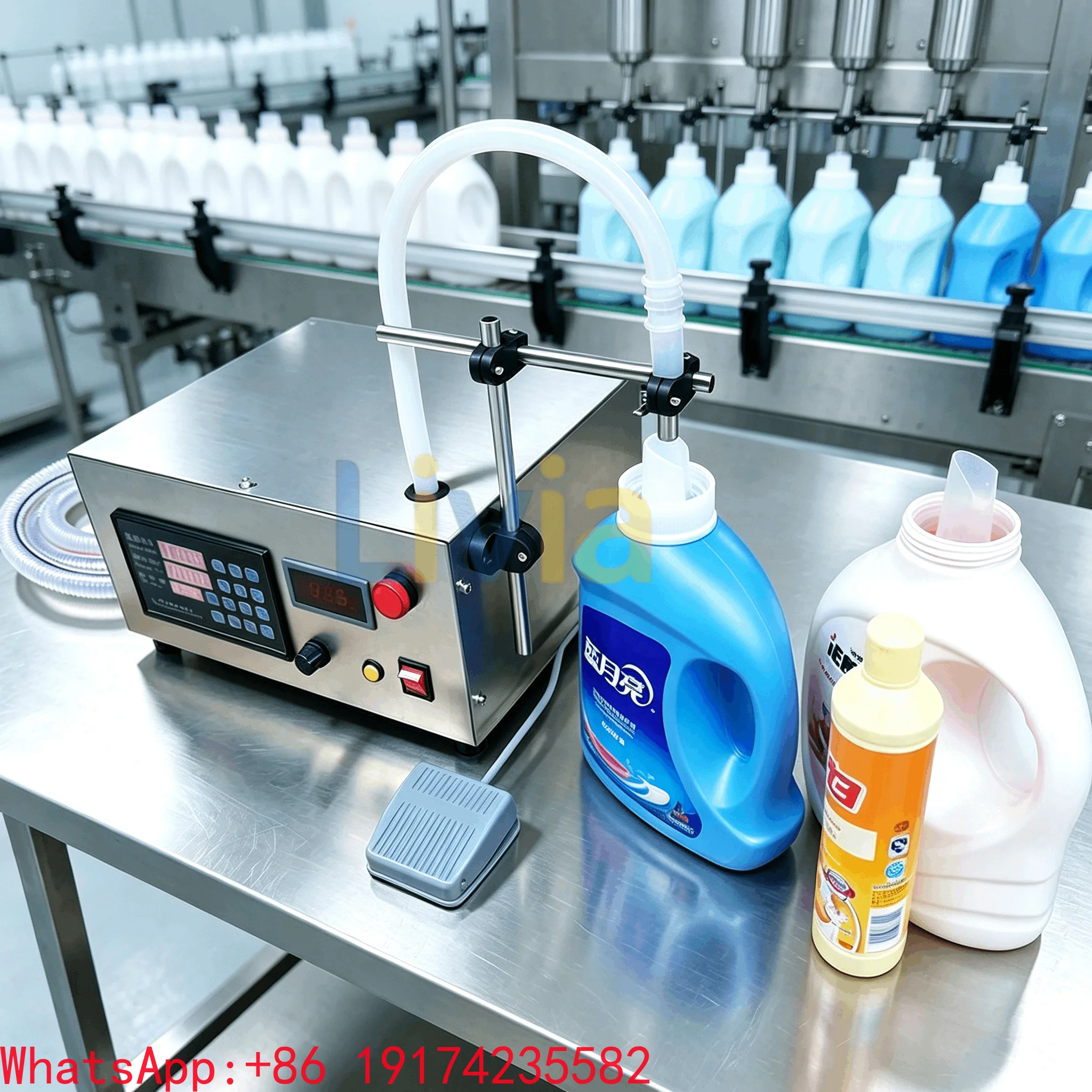 Semi-Automatic Liquid Filling Machine Detergent Liquid Soap Quantitative Filling Liquid Pouch Filling Machine Semi