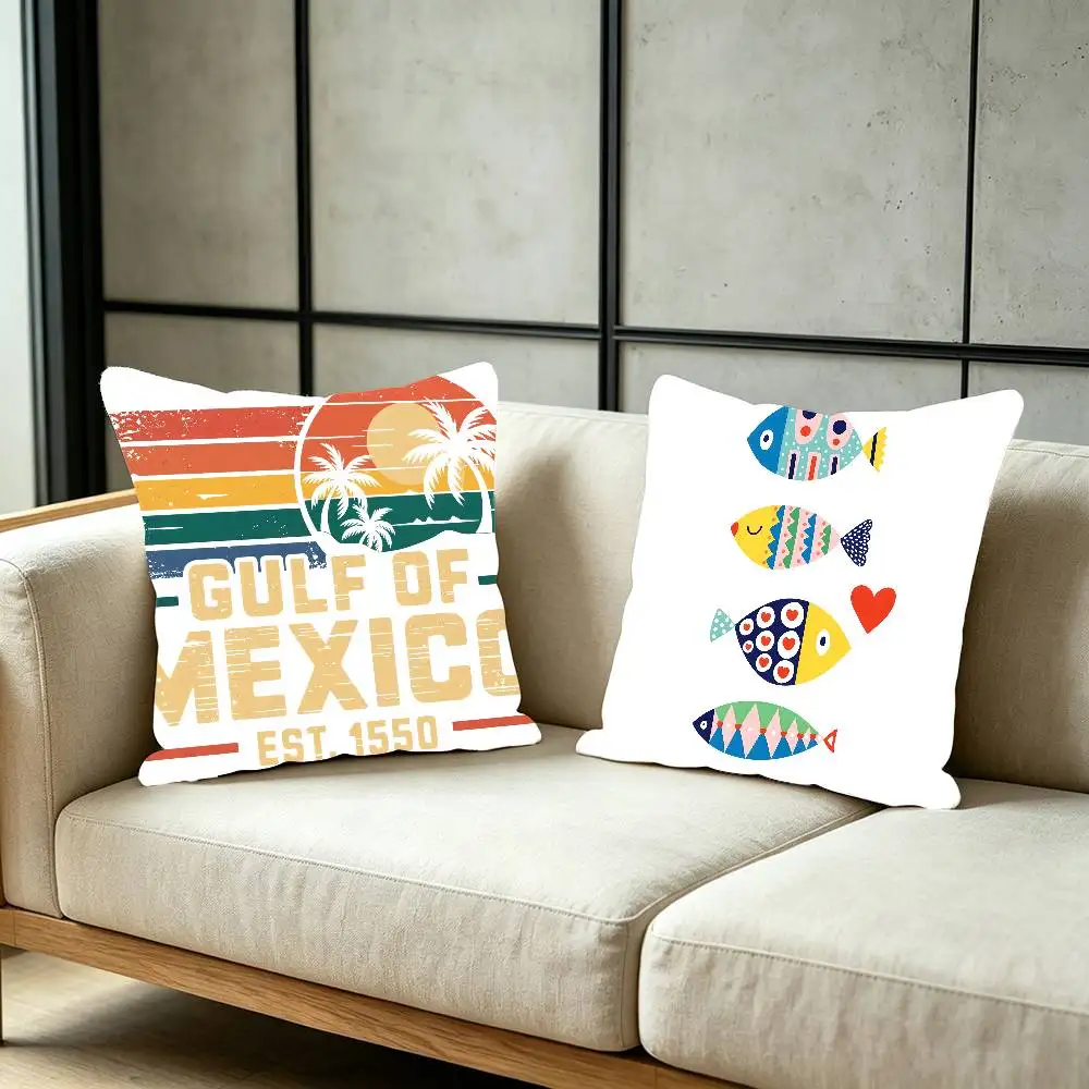Vintage Mexico Style Beach Throw Pillow Cover Neutral Decor Cushion Cover Soft Sofa Couch Bed Home Decor Pillow Case
