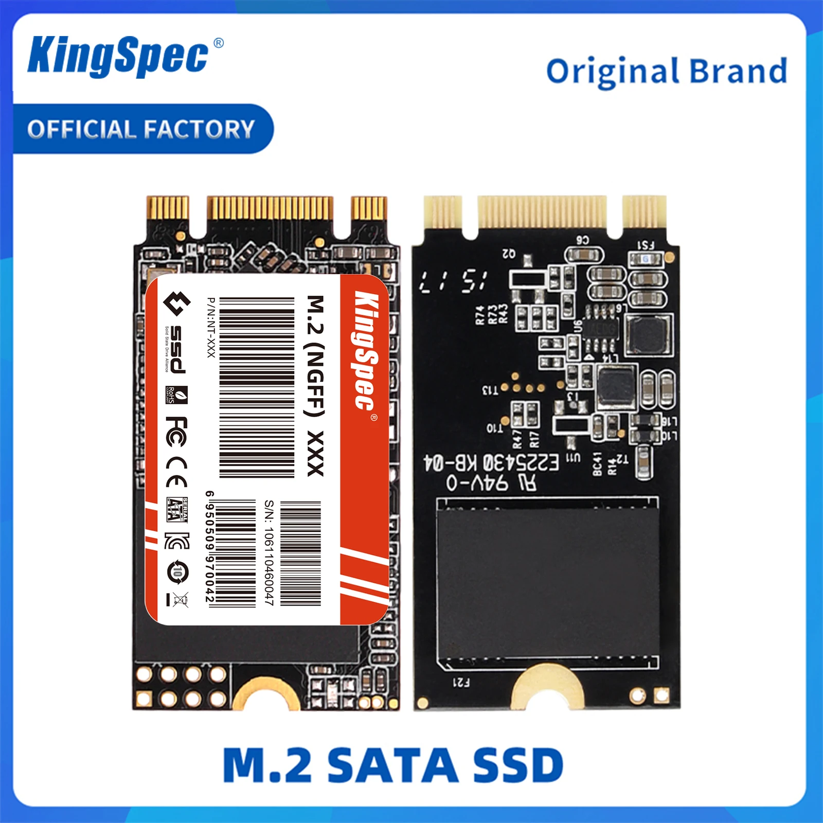 KingSpec M.2 SATA SSD SATA3 128 ГБ 256 ГБ 512 ГБ HDD 2242 мм NGFF M2 SATA 1 ТБ 2 ТБ 120 ГБ 240 ГБ Жесткий диск для ноутбука Destop Thinkpad