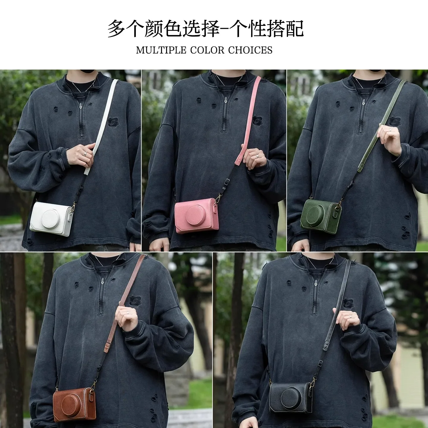 Camera Bag for Fujifilm XE5 Case XM5 X100VI XHalf Sony ZVE10 A6400 Black Card7 Canon V1 Full Bag Z30 Case