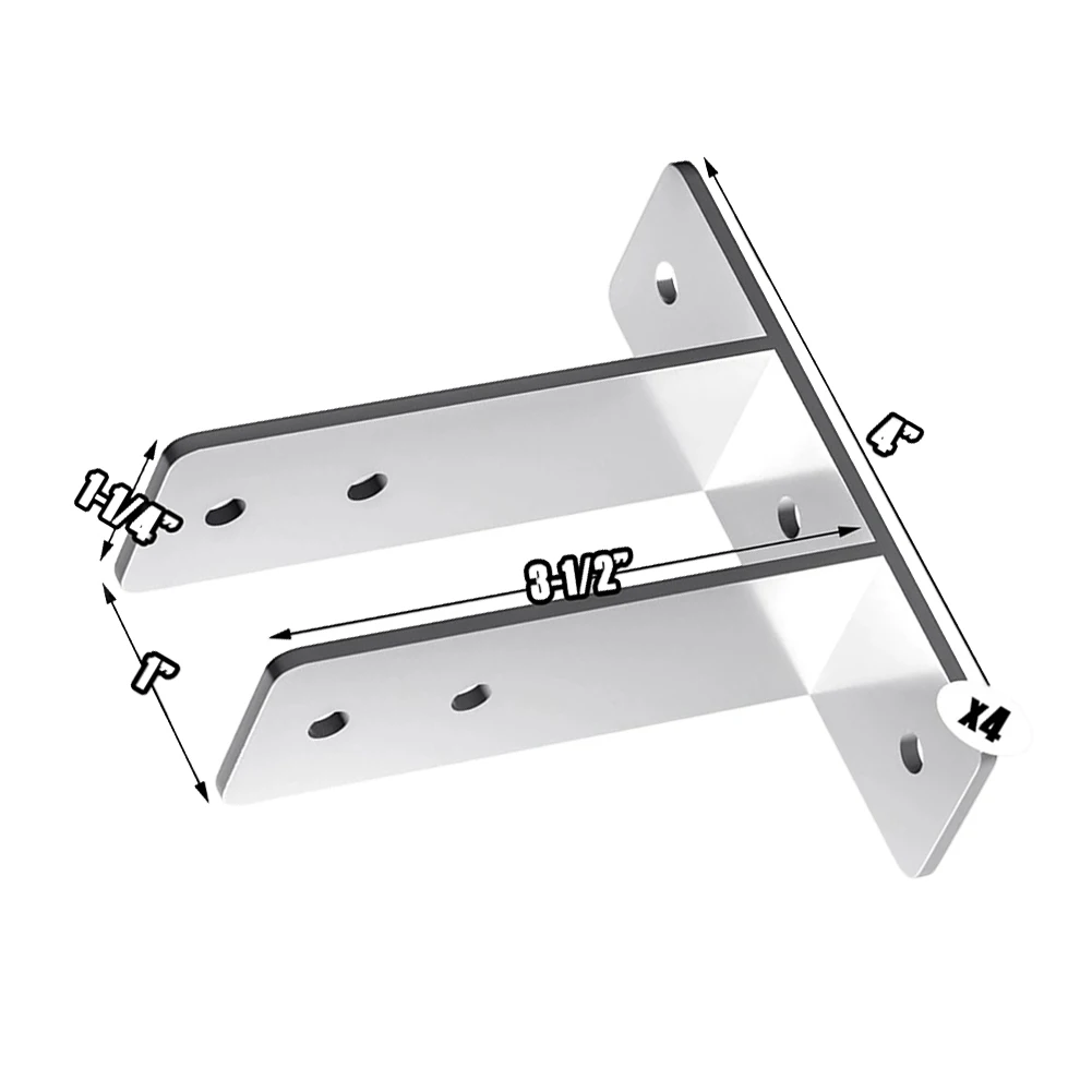 

Комплект из 4 металлических кронштейнов для перегородок унитазов и писсуаров, фурнитура для монтажа перегородок в туалетах и ванных комнатах с винтами