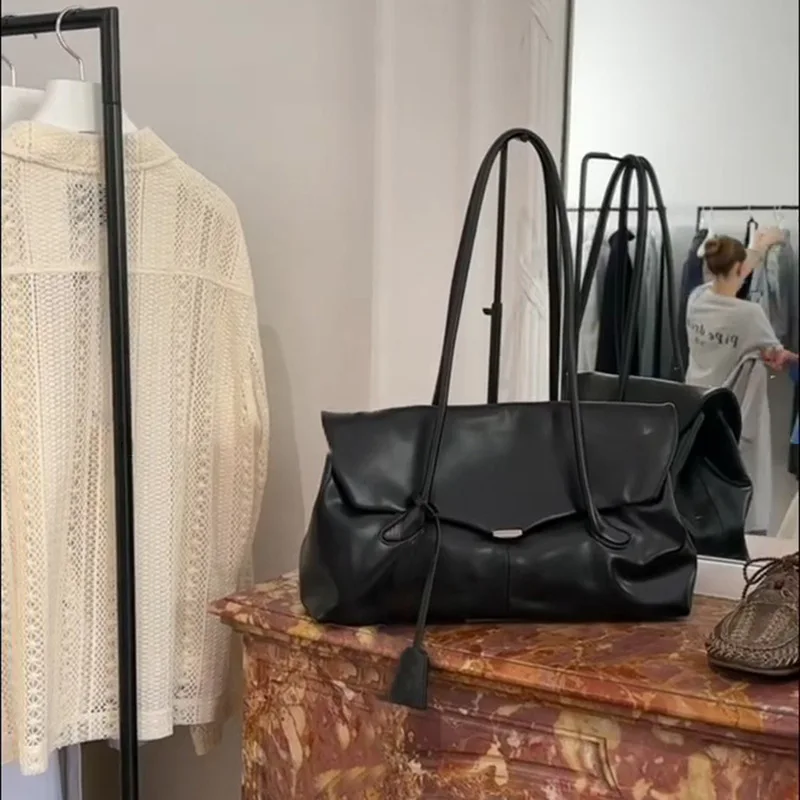 

Большая вместительная дорожная сумка-тоут, высококачественная мягкая кожаная сумка, модная дорожная сумка через плечо для женщин, деловой портфель