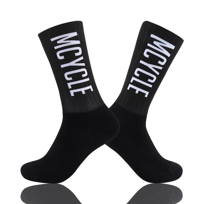 Mcycle Athletic Sport Sock Breathable High Wicking Sports Compression Aero Cycling Socks Knitting Bicycle Socks