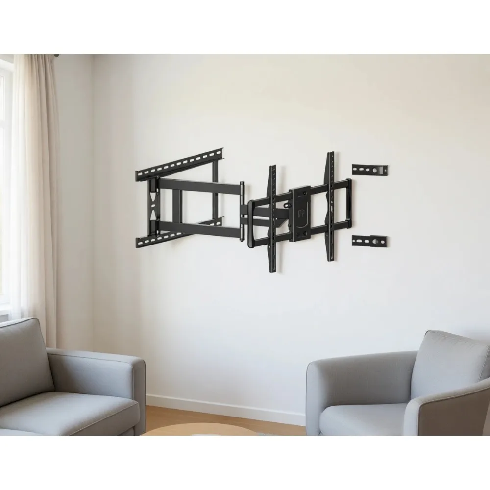 

Угловое настенное крепление для телевизора с длинным кронштейном, полноповоротное, наклонное, выдвижное, для диагоналей от 37 до 75 дюймов, 600x400, до 100 фунтов