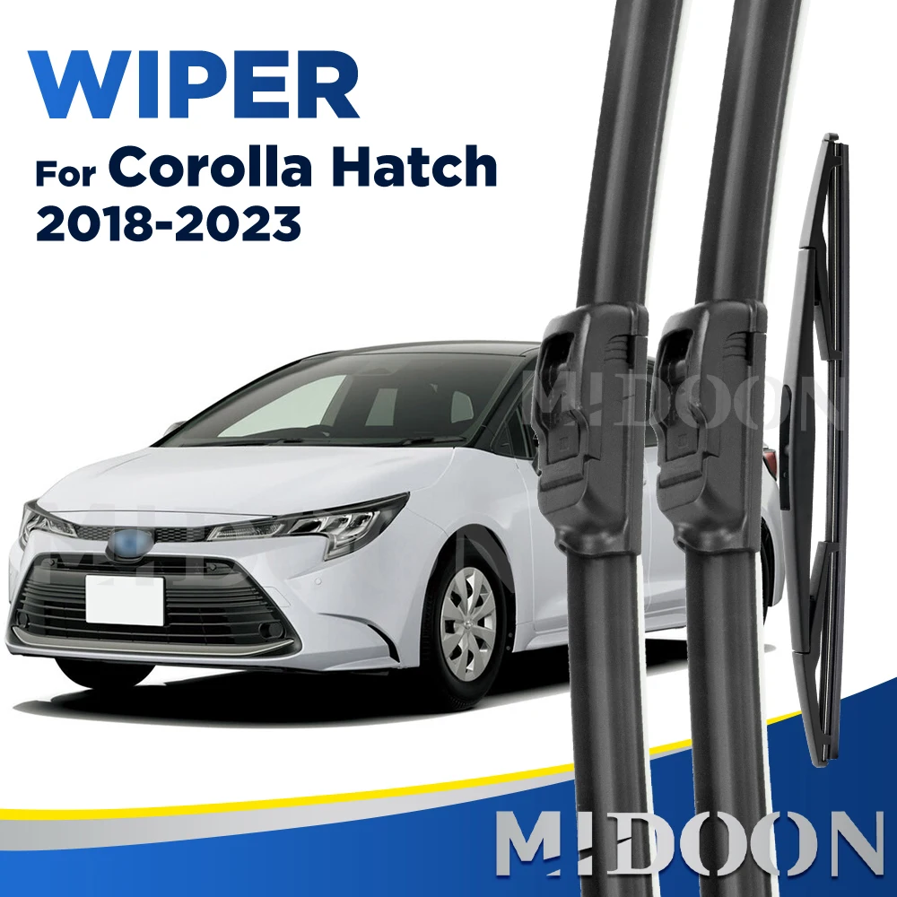 

MIDOON Wiper For Toyota Corolla Hatch 2018-2023 2019 2020 2021 Wiper Front&Rear Wiper Blades Windscreen Brushes 28"+14"+12"