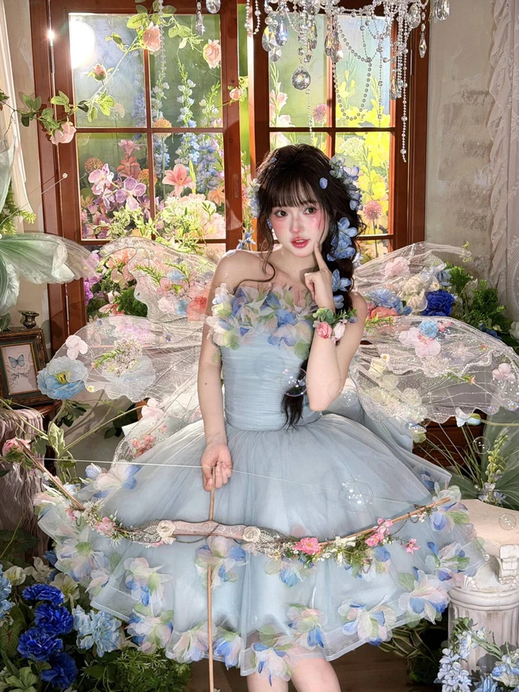 

2026 New Fairy Princess Skirt Photography Studio Dreamy Elf Flower Fairy Atmosphere Sensation Photo Shooting Costume Women's ...
