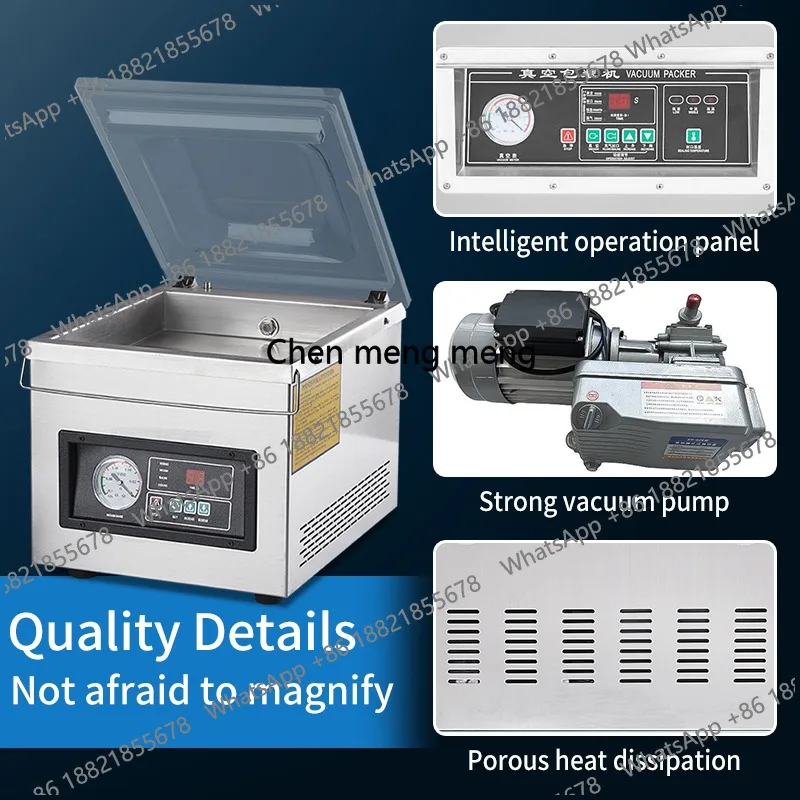 

Электрический вакуумный упаковщик DZ-300 для пищевых продуктов, мяса, фруктов, овощей — для упаковки в фольгированные пакеты и пленку, для текстиля