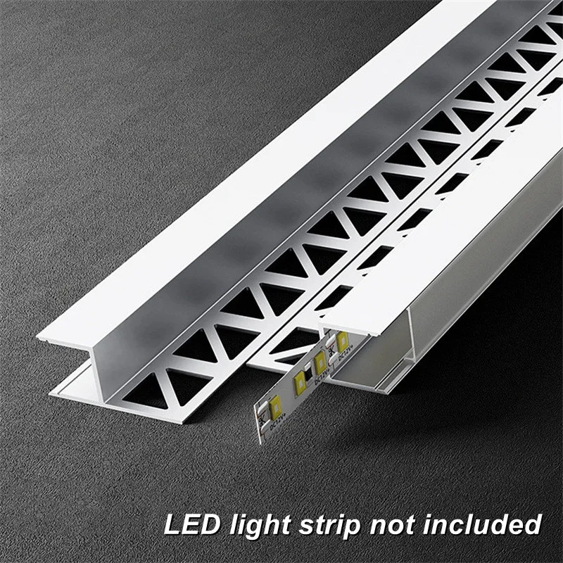 Industrial Led Aluminum Profiles for Ceilings Walls Bathroom Tiles Corners Hard Strip Lights Home Decor Projects Linear Channels