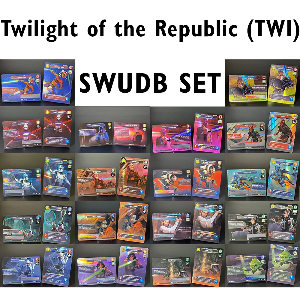 SWUDB Foil Proxy Game Card Komplettset Twilight of the Republic (TWI) Jump to Lightspeed (JTL) Board Trading Card English Collector