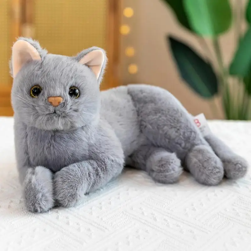 Stuffed Cats Plush Toy 30cm Simulation Animal Cat Pet Toys Home Decor Birthday Gifts for Kids