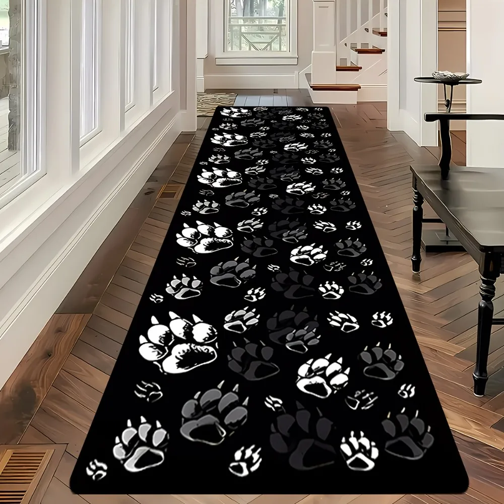 Dog Paw Print Carpet Mat Rug Home Decoration Entrance Hallway Floor Decor Pet Footprints Style Rugs Home Bedroom Decor