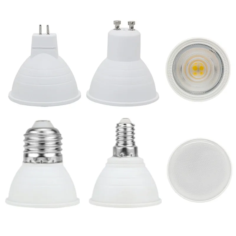 LED Bulb Light COB Spotlight E27 GU10 MR16 12V 220V Cool White 6500K Nature White 4000K Warm White 3000K Dimmable Lamp AC DC