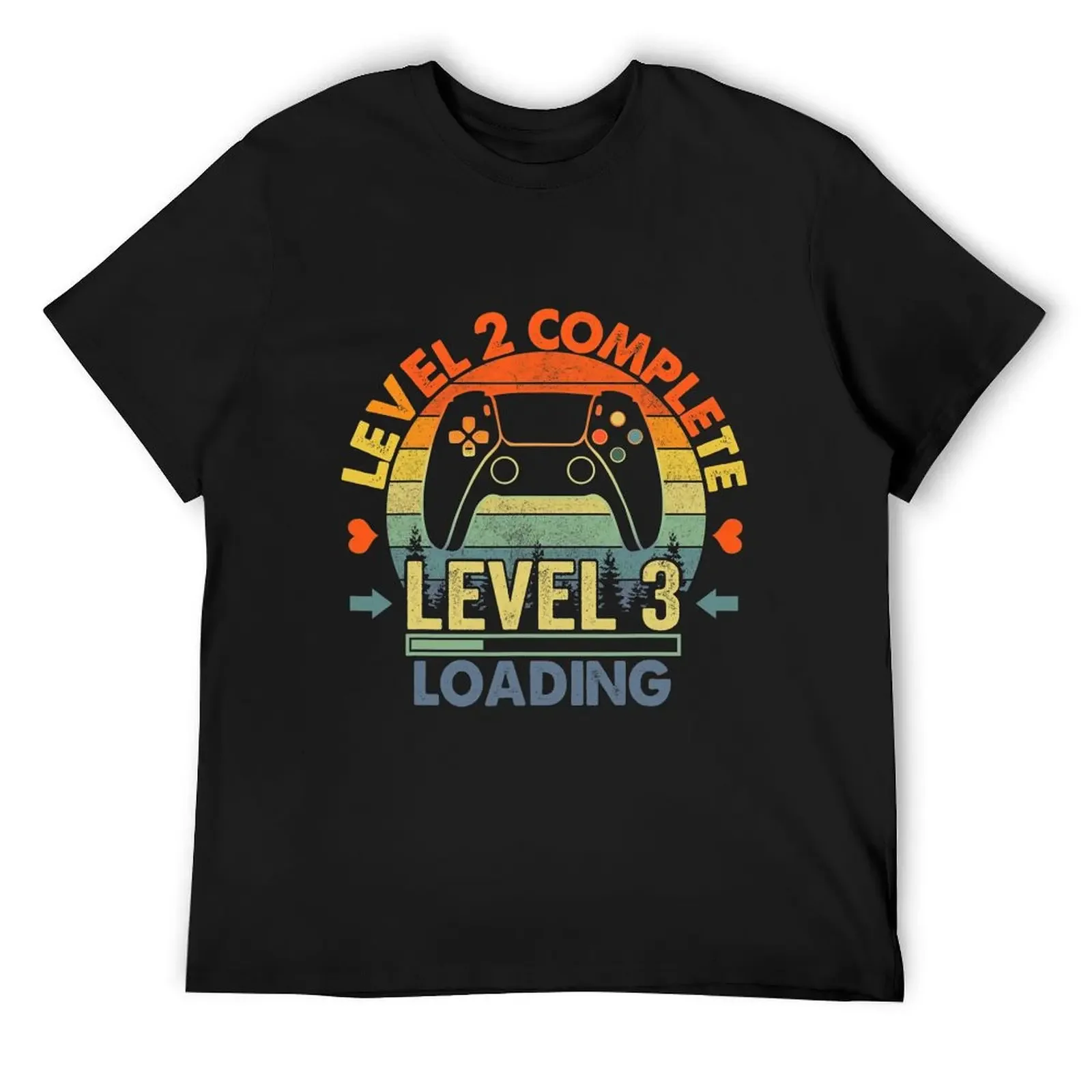 

Level 2 Complete 2 Anniversary Gift 2nd Wedding Anniversary T-Shirt cotton graphic tees vintage t shirts T-shirts for men cotton